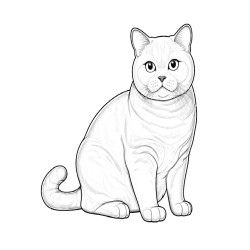 Coloriage CHATS chartreux