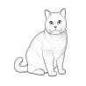 Coloriage CHATS chartreux