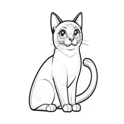 Coloriage CHATS siamois