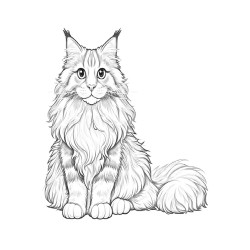 Coloriage CHATS Maine Coon