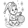 Coloriage bébé Noel  Coloring page Baby Santa Claus Christmas