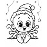 Coloriage bébé Noel  Coloring page Baby Santa Claus Christmas