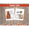 Coloriage ANIMAUX AMOUR DE FAMILLE ours suricate