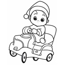 Coloriage bébé Noel  Coloring page Baby Santa Claus Christmas