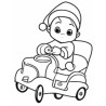 Coloriage bébé Noel  Coloring page Baby Santa Claus Christmas